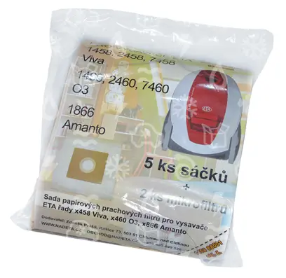 sáčky papírové ETA 1458, 2458, 7458,  balení 5+2ks